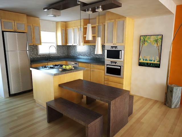 Decorating idea of small kitchen