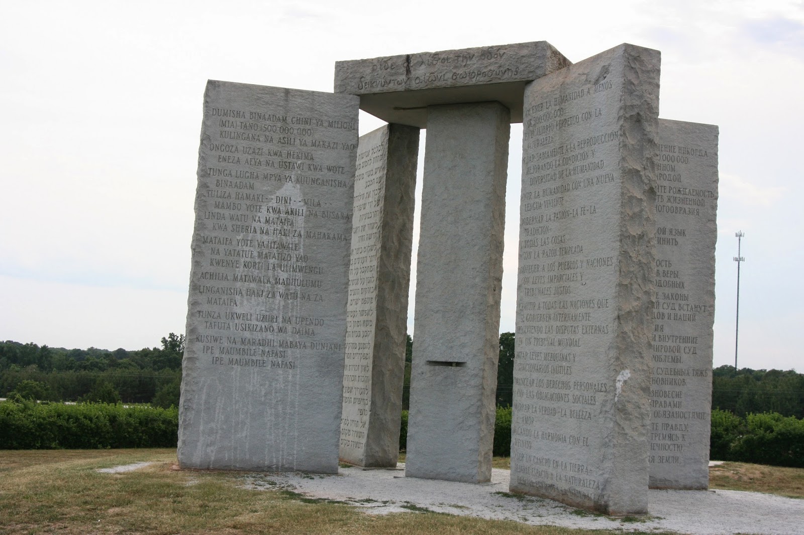 Tea with Mrs. Nesbitt Guidestones