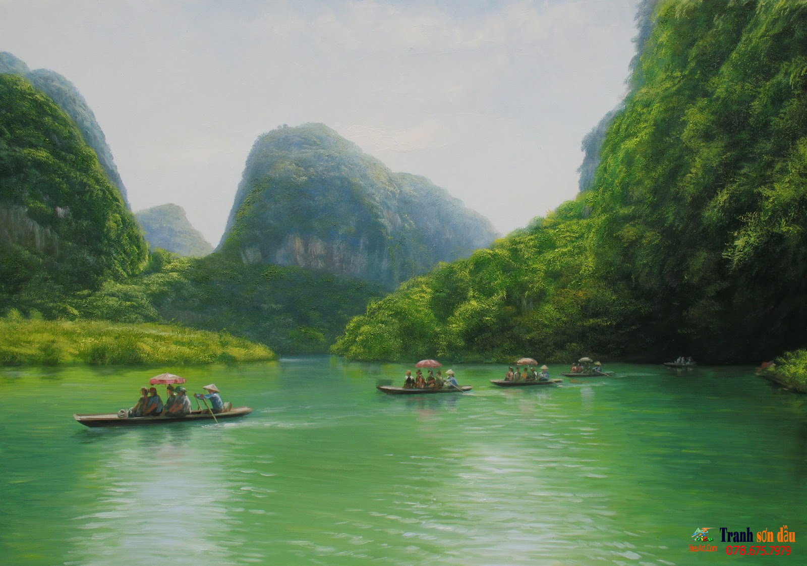 Tranh sơn dầu phong cảnh quê hương Việt nam QHVN – P2