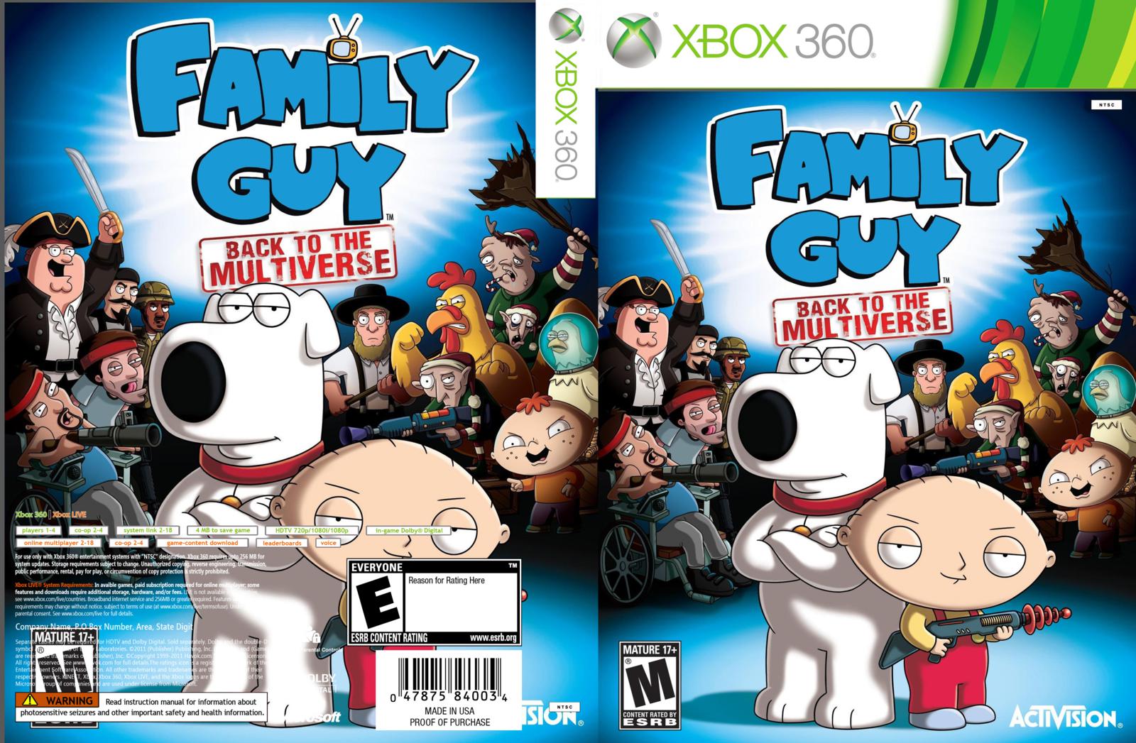 Capa Family Guy Back To The Multiverse Xbox 360