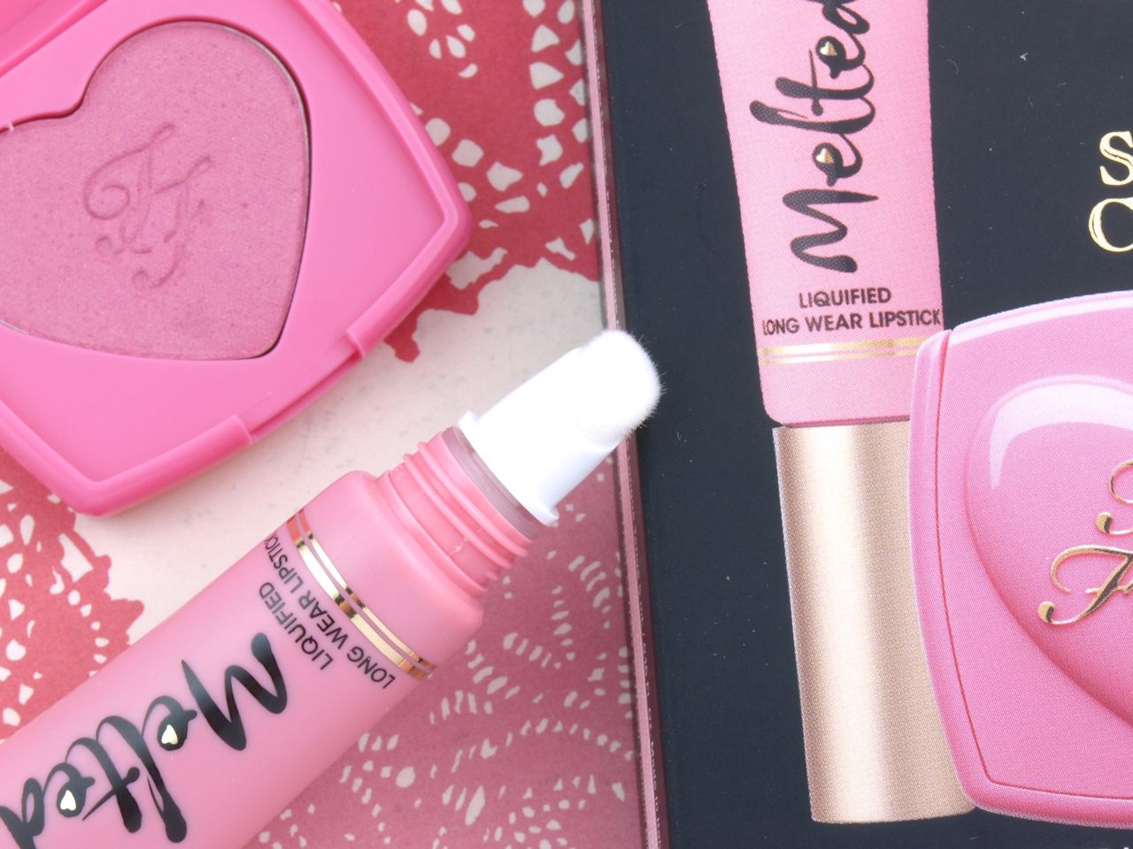 Too Faced Holiday 2015 Melted Kisses & Sweet Cheeks Gift Set: Review and Swatches