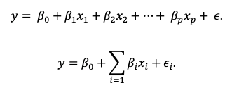 Fórmula de regresión multivariable. Fórmula de regresión multivariable.