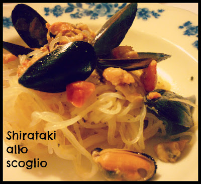 spaghetti shirataki allo scoglio