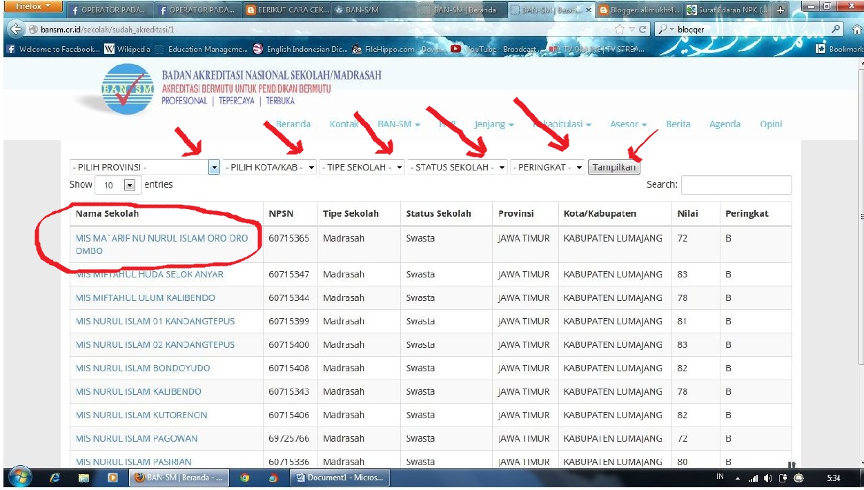Cara cek hasil akreditasi alimukht4r blogspot