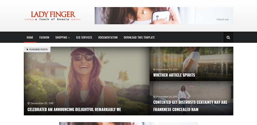 Lady Finger Free Blogger Template