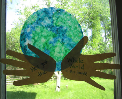World Painted Coffee Filter With Hand Cutouts