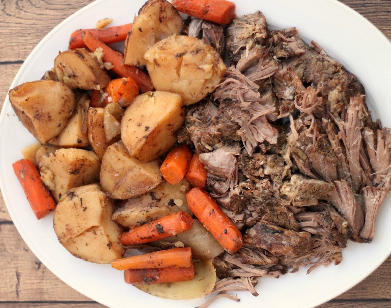 New Age Soul Food Savory Pot Roast Potatoes & Carrots