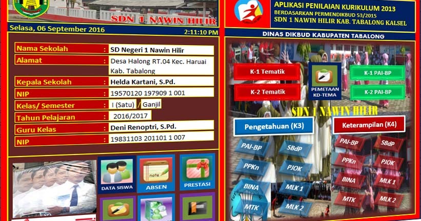 Aplikasi Evaluasi Kurikulum 2013 Plus Raport Edisi Revisi