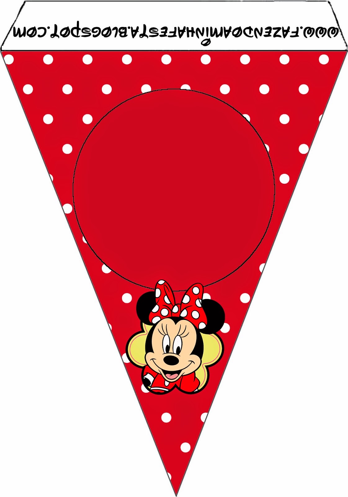 Minnie Rojo: Imprimibles Gratis para Fiestas. Para banderines.