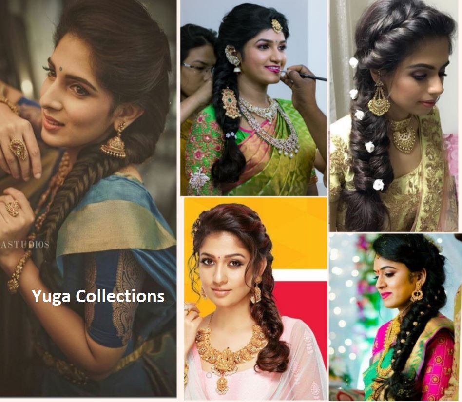20 Best And Beautiful Indian Bridal Hairstyles For Engagement Wedding Function, hairstyle for engagement ceremony kerala, hairstyle for men, hairstyle for girls, hairstyle for round face, hairstyle for women over 50, hairstyle for hairstyle on wedding saree designers blouse designs via www.pinterest.com. indian bridal hairstyles for engagement