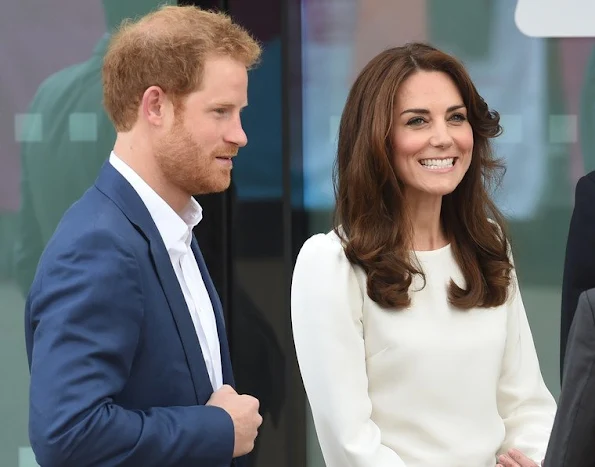 Catherine, Duchess of Cambridge and Prince Harry attend the launch of Heads Together Campaign