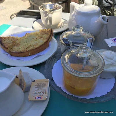 scones and tea at The Tuck Box restaurant in Carmel, California