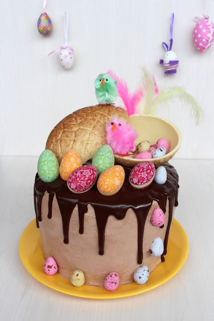 easter drip cake