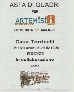 art auction raise money against domestic violence Florence, Italy