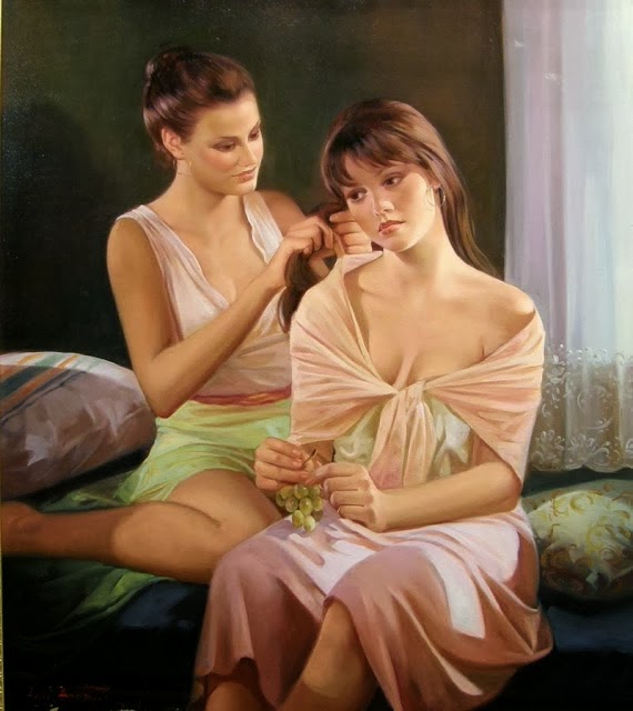 Lucio Amitrano | Italian Painter | Woman Paintings