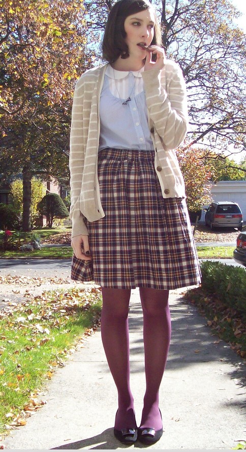 fashion tights skirt dress heels : Plaid skirt-sexy plaid skirt outfit