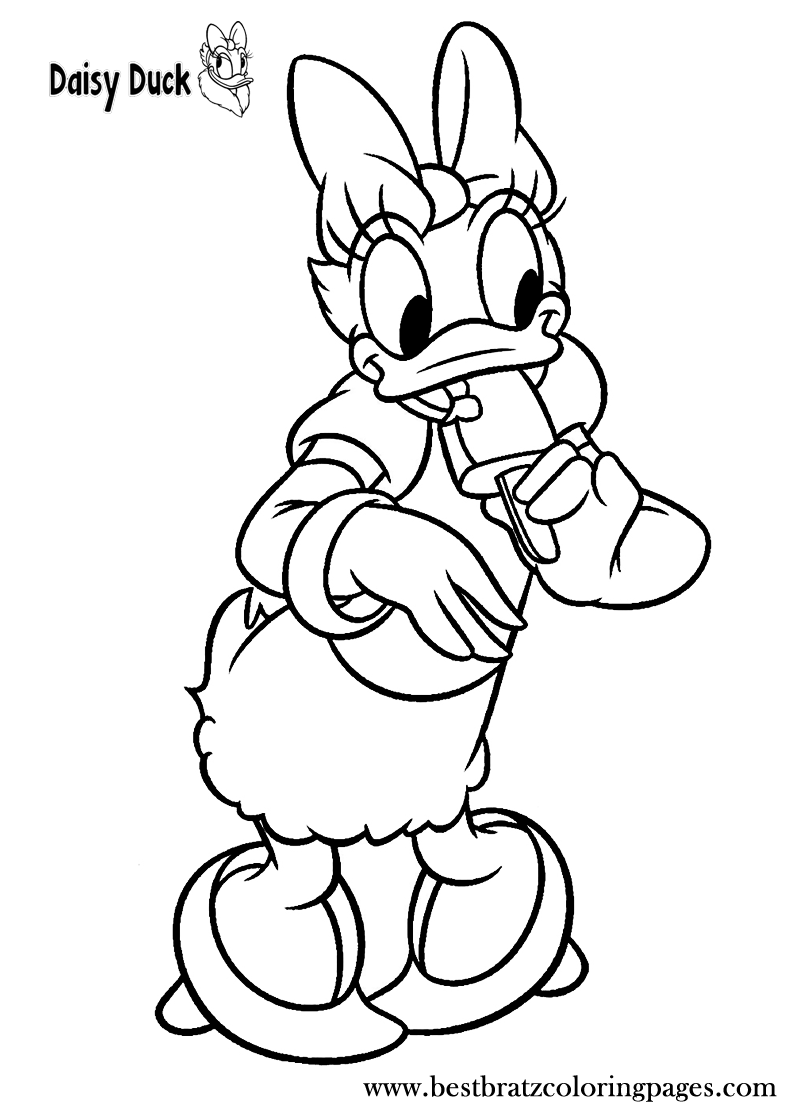daisy duck bow coloring pages - photo #6