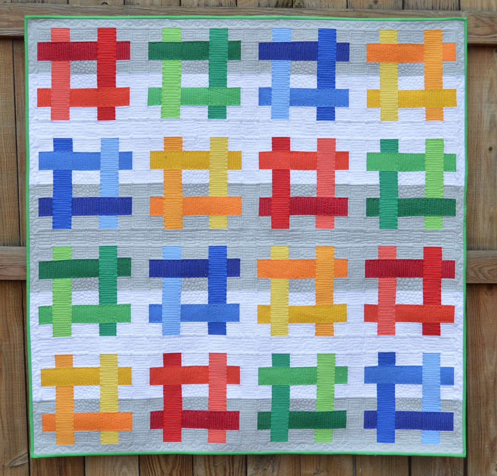 Inspired by Fabric FREE Hashtag Quilt pattern!