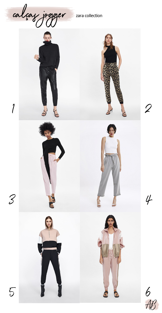 zara calça jogger