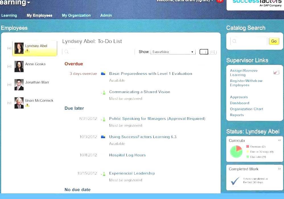 List of learning management systems successfactors learning management