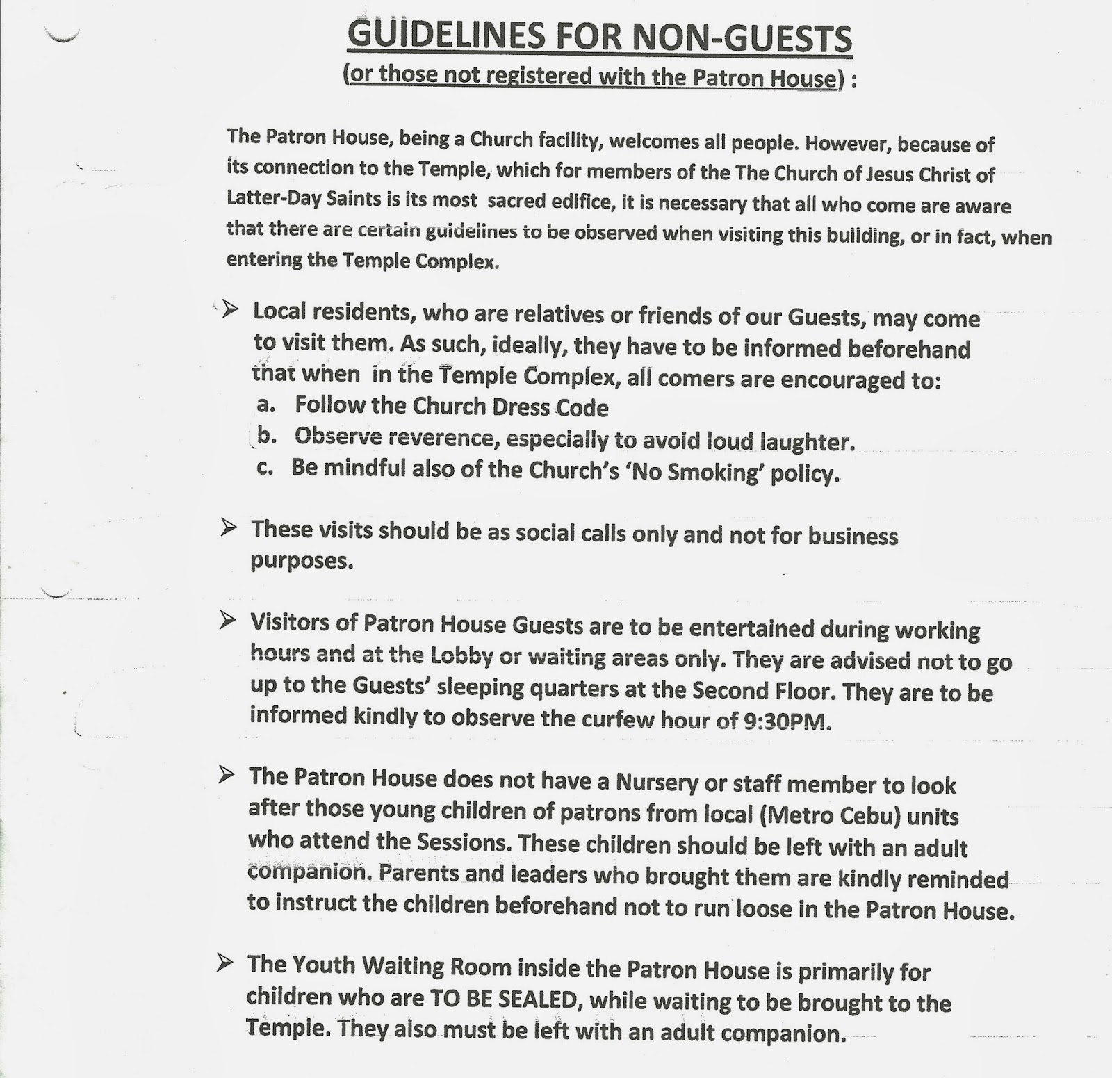 Cebu City Philippines Temple HOUSING RESERVATION