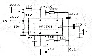 6 Watt 4 Ohm Amplifier Circuit
