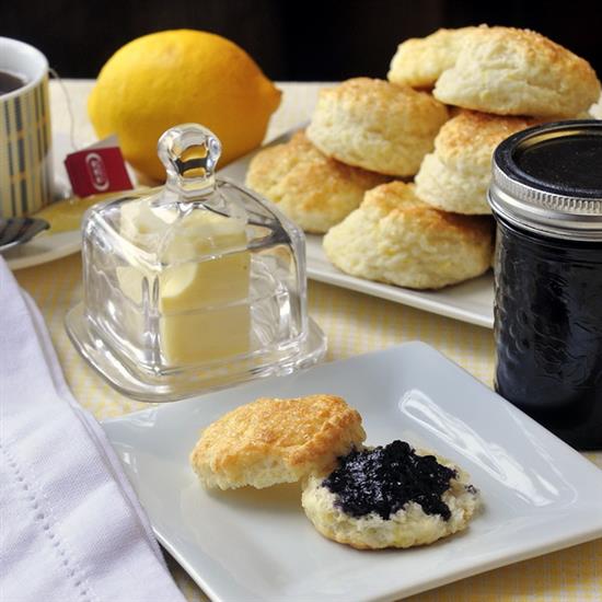 Lemon Sour Cream Tea Biscuits Cooking Outdoor