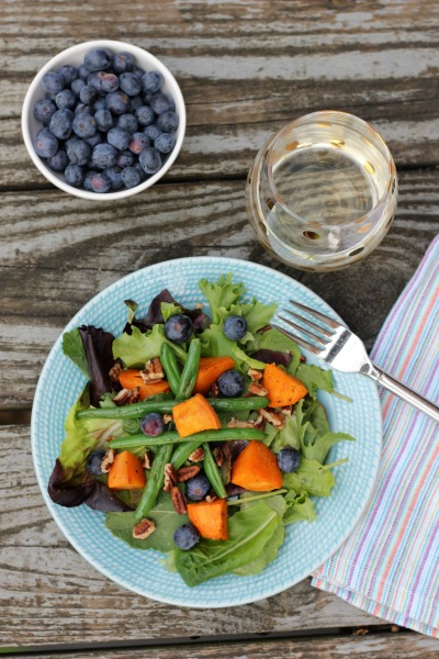 Roasted Vegetable & Blueberry Salad
