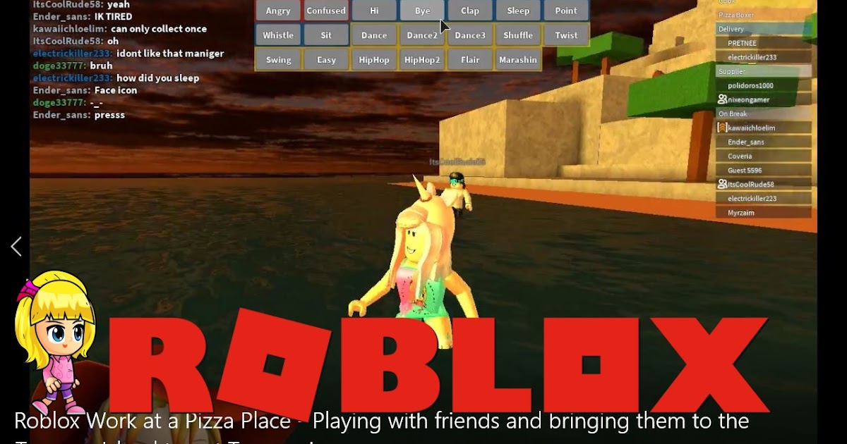 Chloe Tuber Roblox Work At A Pizza Place Gameplay Playing With