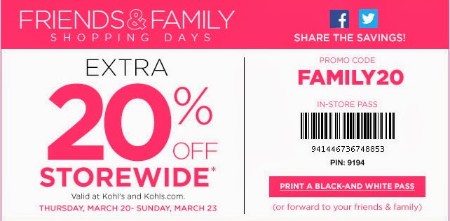 Kohl's Printable Store Coupons: 20% Off Purchase & Clearance | Your ...