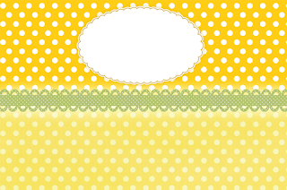 Kit en Amarillo con Lunares Blancos para Imprimir Gratis. Kit en Amarillo con Lunares Blancos para Imprimir Gratis.