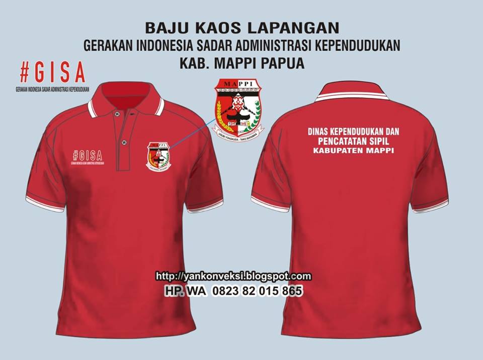 BAJU KAOS LAPANGAN DUKCAPIL KAB. MAPPI PAPUA