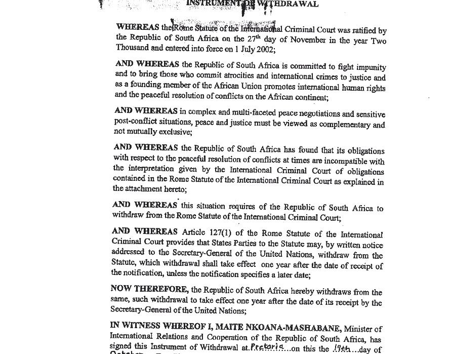 Rome Statute Of The International Criminal Court