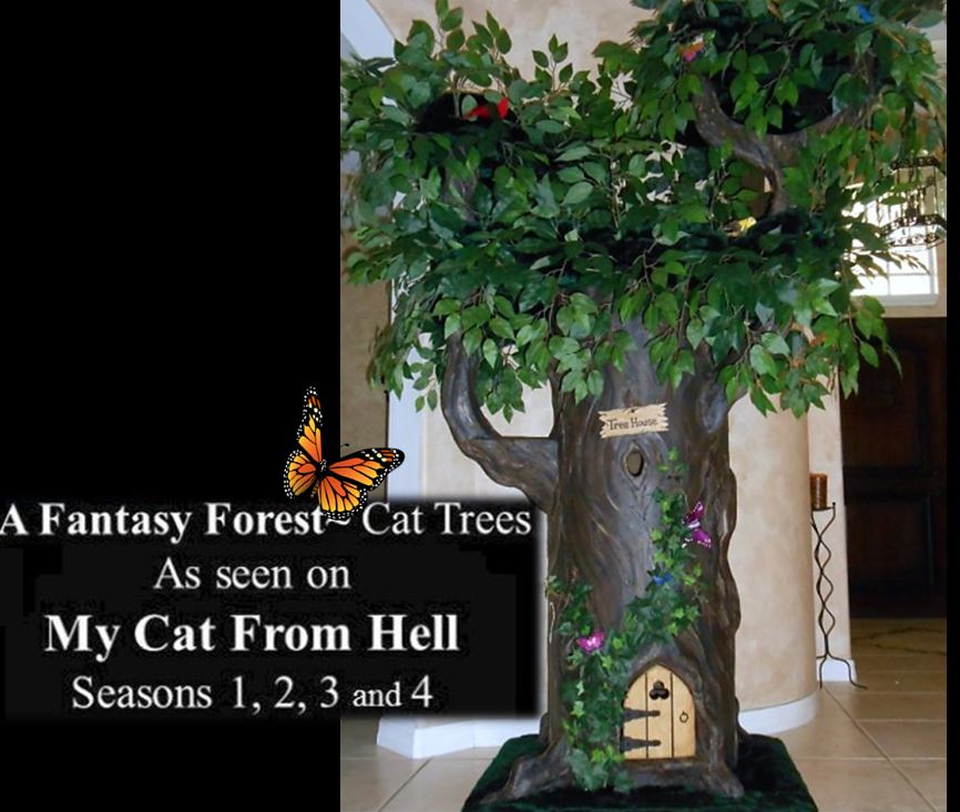 fantasy forest cat trees