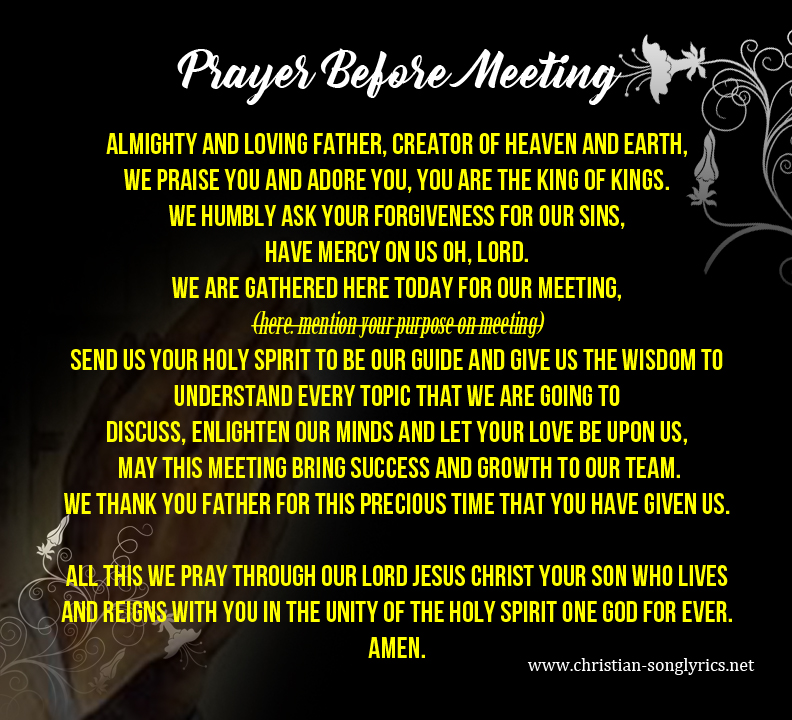 Prayer Before Office Meeting || Opening Prayer for Business Meeting