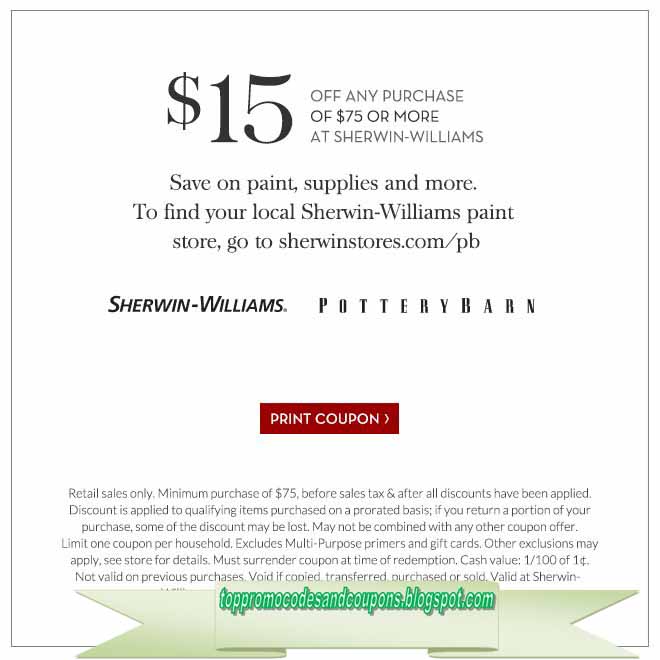 Free Promo Codes and Coupons 2021 Sherwin Williams Coupons