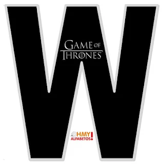 Abecedario con el Logo de Juego de Tronos. Alphabet with Game of Thrones Logo.