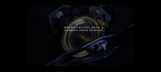 brass helical gear & carbon drag washer reel blitzkrieg ultra hyper speed - gear and drag