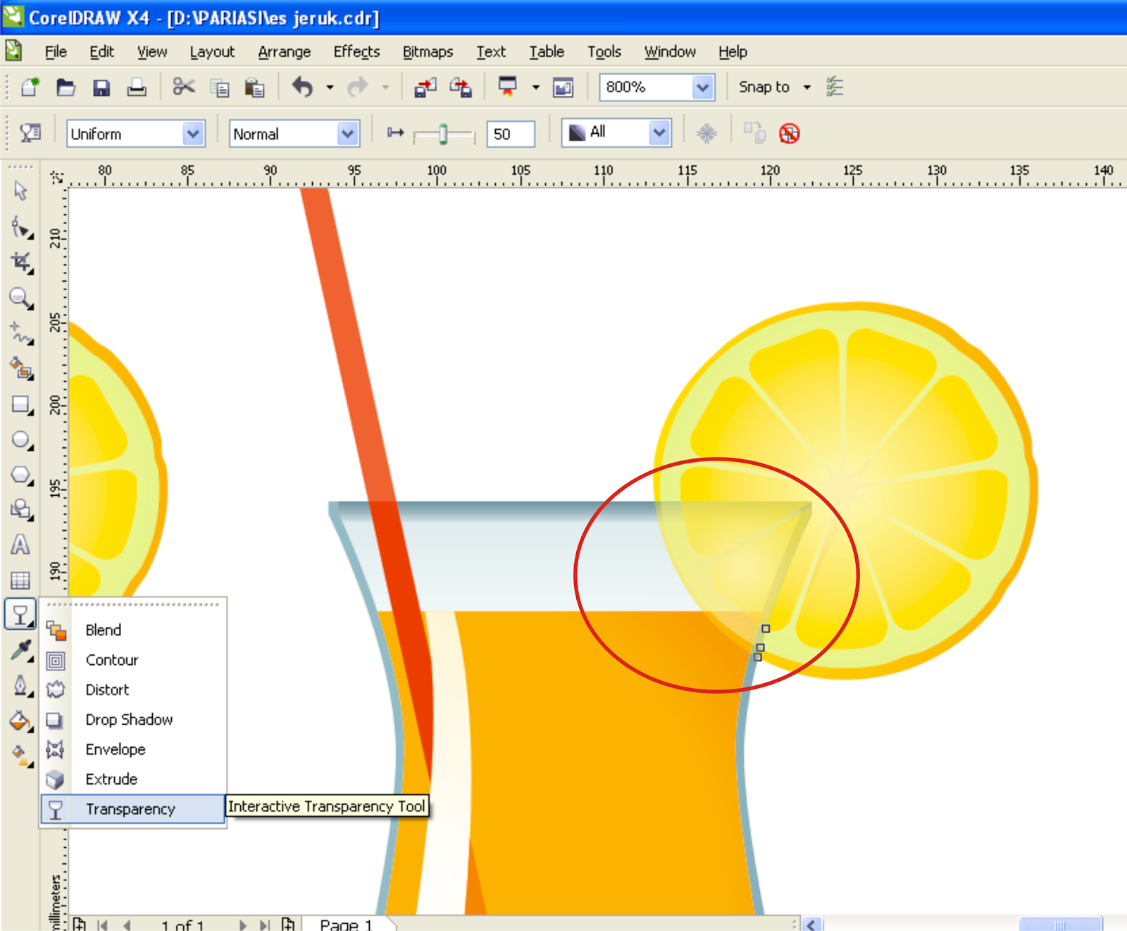 Coreldraw прозрачность