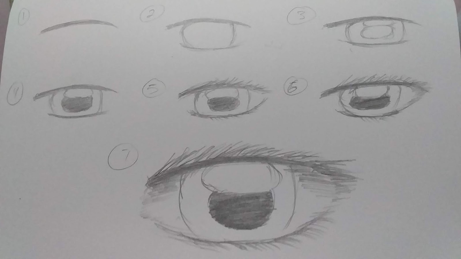 Cara menggambar mata versi Anime - Refrensi Gambar