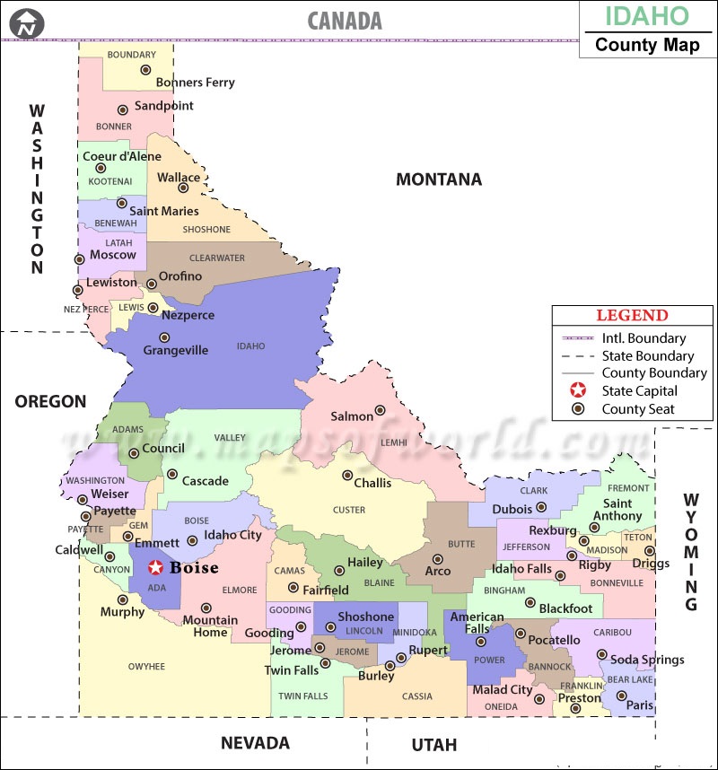 Map of Idaho | State Map of USA