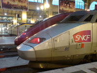 Thalys en TGV bij Gare du Nord in Parijs