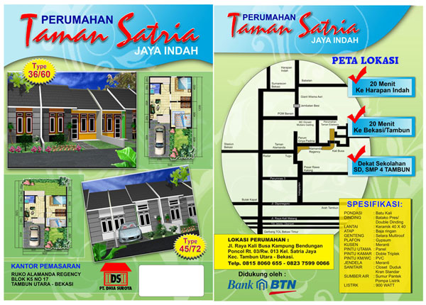 Belajar menggambar: BROSUR PERUMAHAN