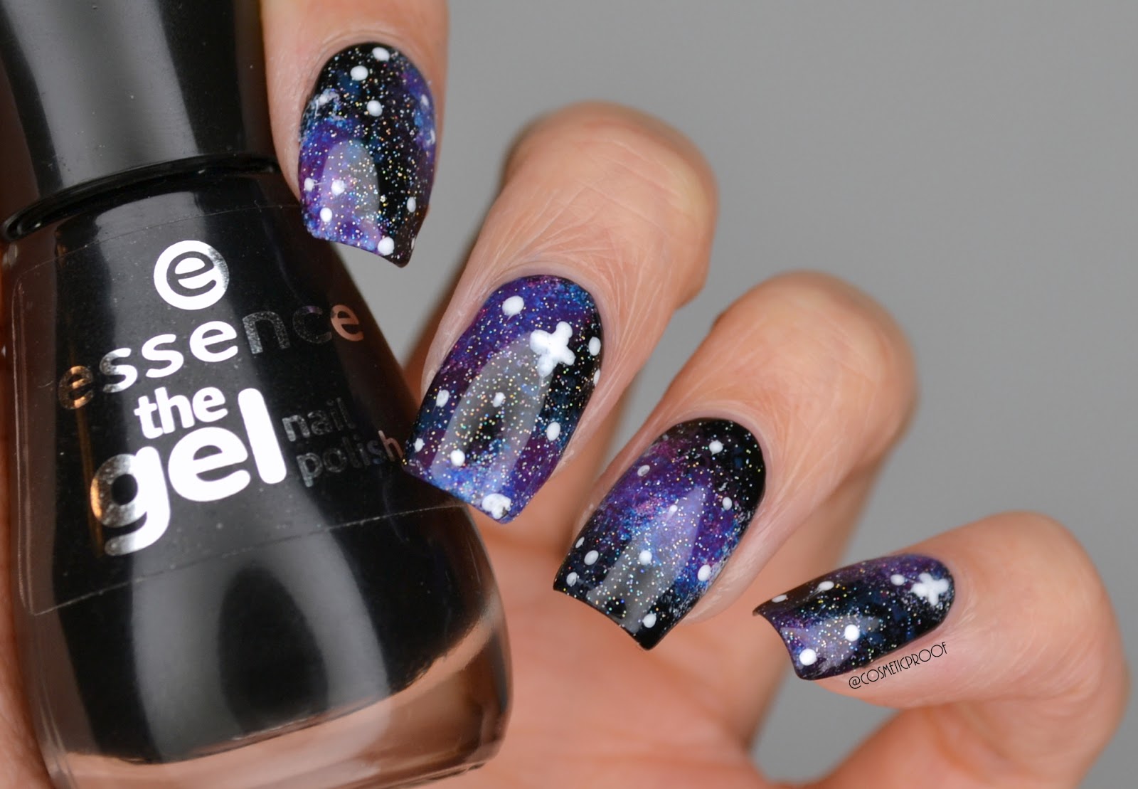 galaxy nail design step by step