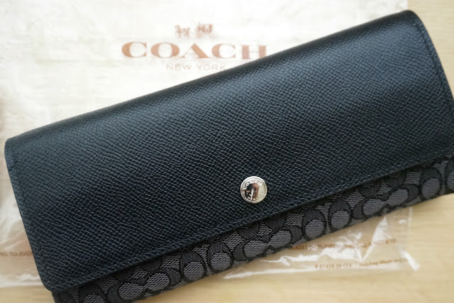 COACH Soft Wallet in Signature Coated Canvas (Style 52575) 