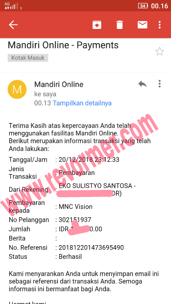 Cara Bayar Indovision Dengan Mandiri Online - REVORMER.COM