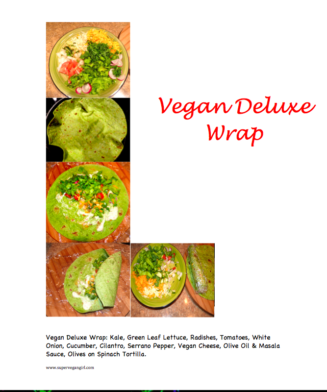 Vegan Deluxe Veggie and Fruit Wrap with Photos