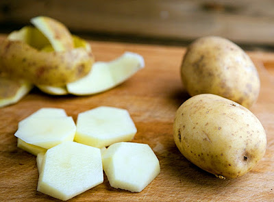 potatoes cut potatoes cut