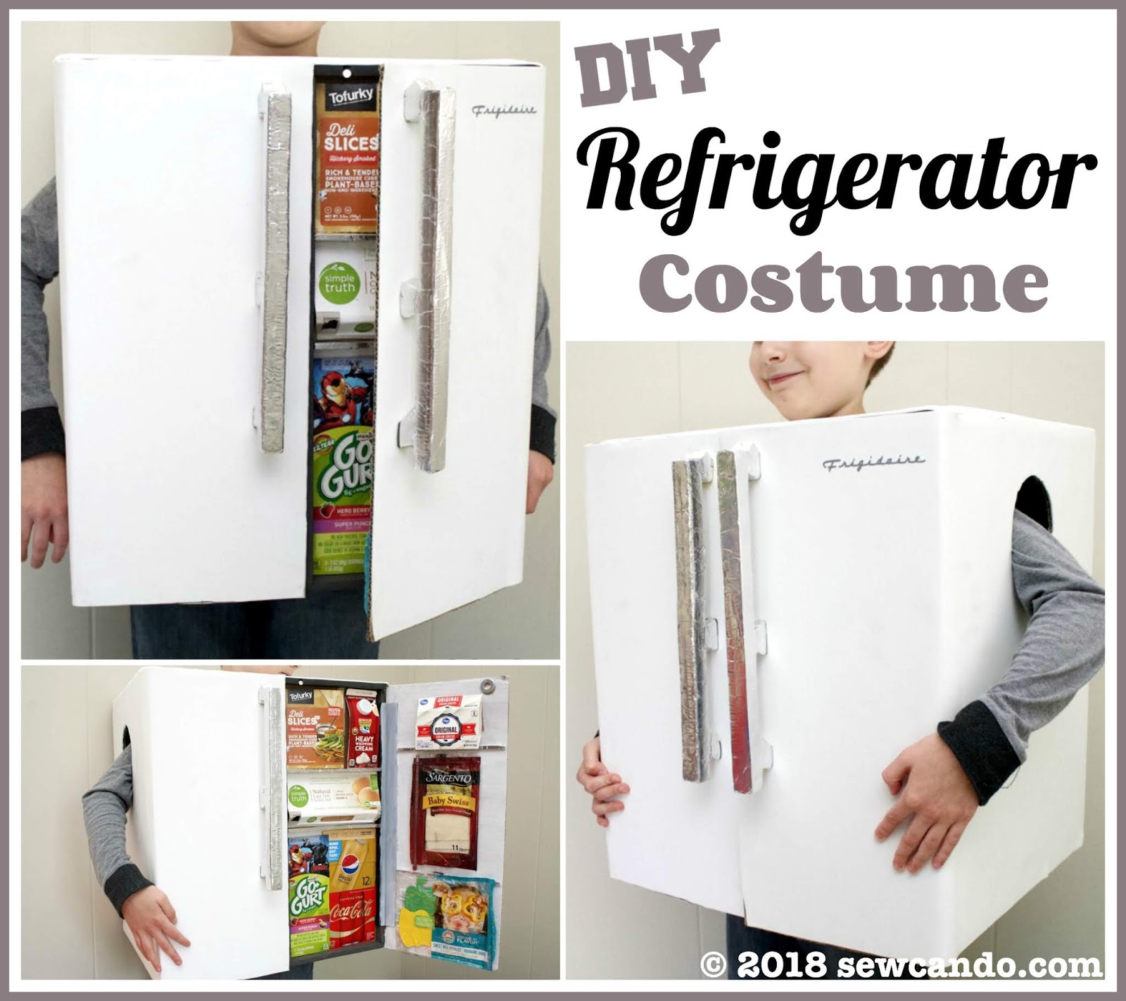 Sew Can Do Halloween Project Time DIY Refrigerator Costume Sew Can Do Halloween Project Time DIY Refrigerator Costume