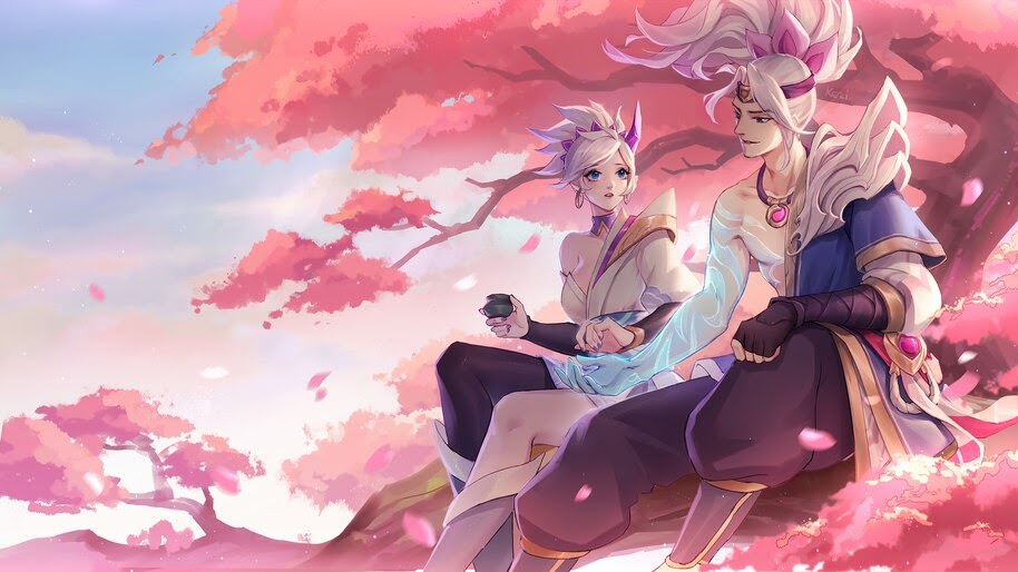Yasuo and Riven, Spirit Blossom, LoL, 4K, #5.2645
